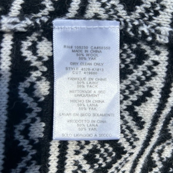 Joie Jocope Open Front Jacquard Cardigan Size Medium - Picture 9 of 9